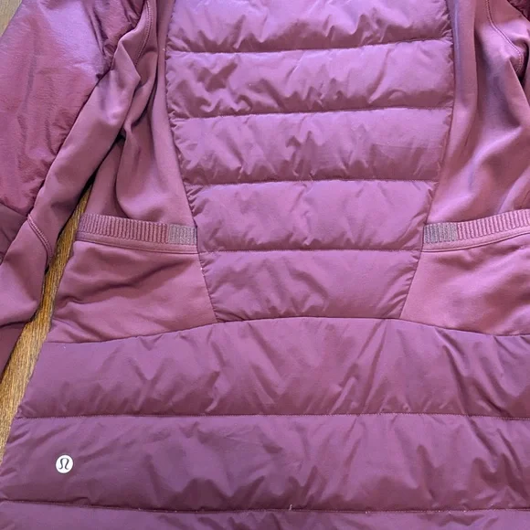 Lululemon Athletica Maroon Hooded Puffer Jacket - Picture 7 of 9